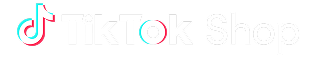 TikTok Shop logo centered on a black background, surrounded by various makeup swatches in beige, pink, red, and brown tones, evoking a creative and vibrant vibe