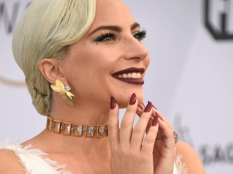 Lady Gaga Debuts Essie Berry Naughty Nail Look at SAG Awards 2019 |  