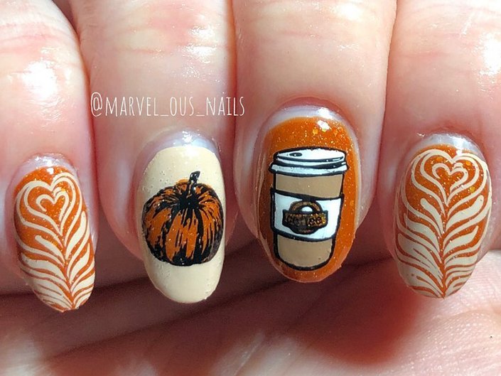18 Orange Nail Polish and Nail Art Ideas