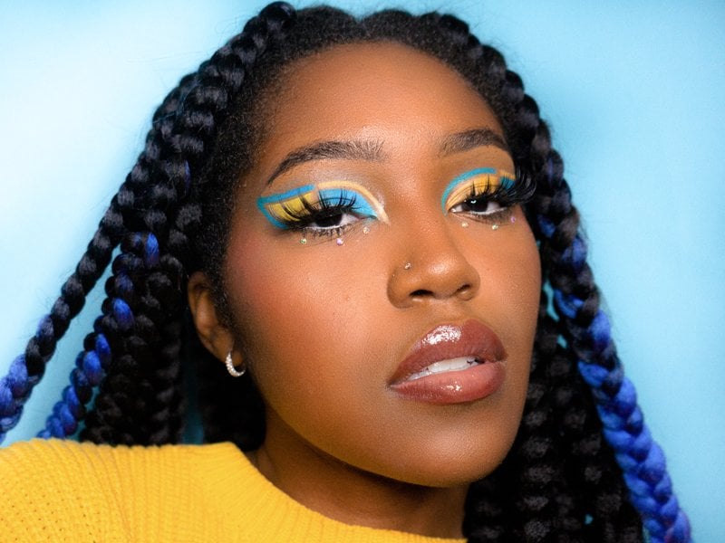 Artist Expresses Her Vibrant Creativity with Colorful Neon Makeup
