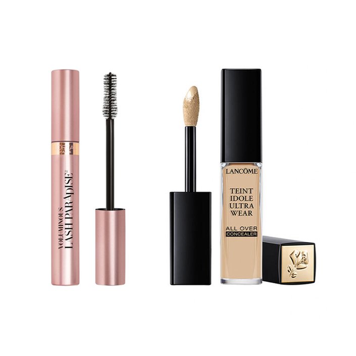 L’Oréal Paris Voluminous Lash Paradise Mascara and Lancôme Teint Idole Ultra Wear All Over Concealer