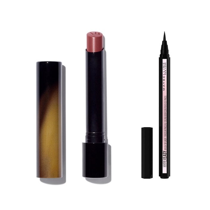 Victoria Beckham Beauty Posh Lipstick in Pose and Maybelline New York Eyestudio Hyper Easy Liquid Eyeliner