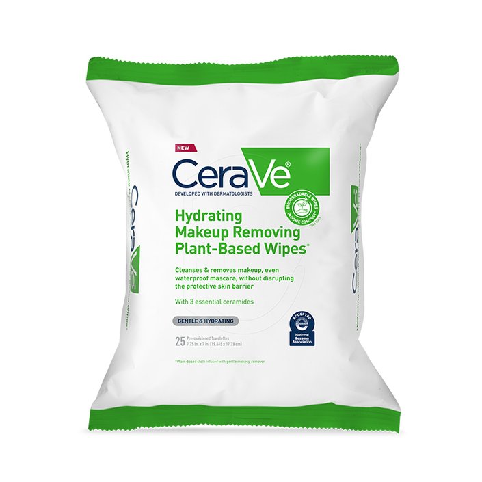 CeraVe Hydrating Makeup Removing Plant-Based Wipes