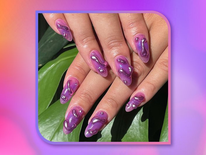 Full Nails Art Using AIRBRUSH ONLY! Tropical Vibes Nail Design 
