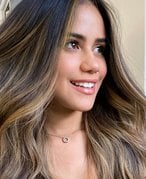 Person with long dark hair