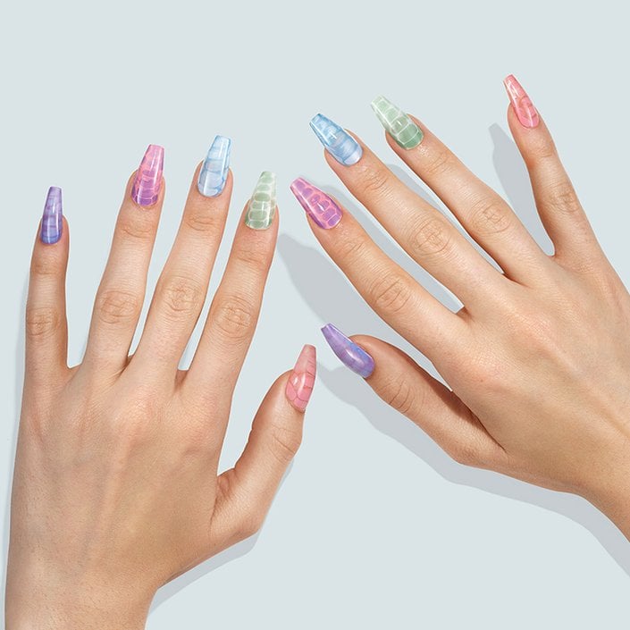 Essie Multicolored bubble bath nails