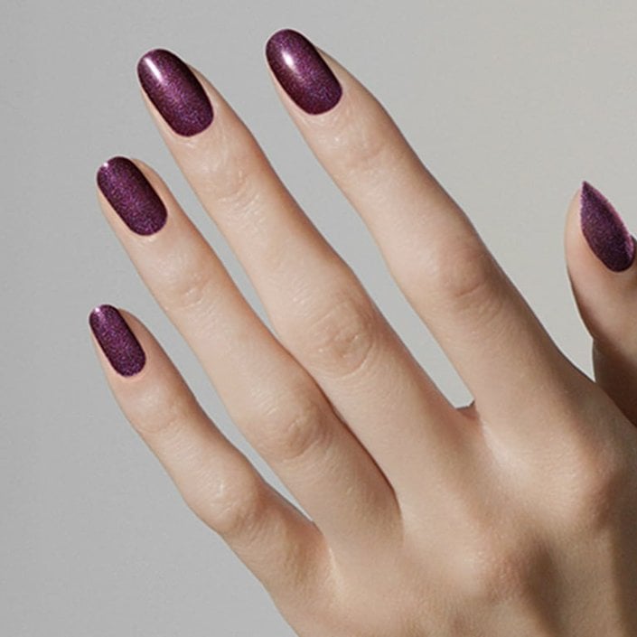 Metallic Plum Nails