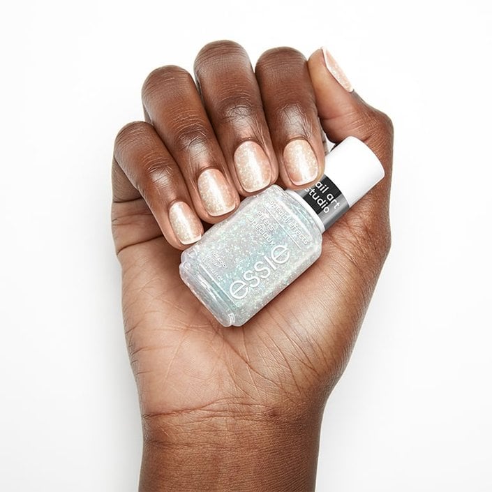 Sparkly Silver Nails