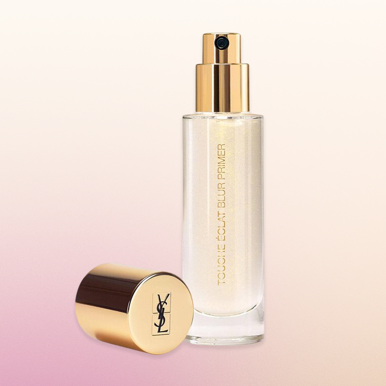 An open YSL Beauty Touche Eclat Blur Primer on a white background